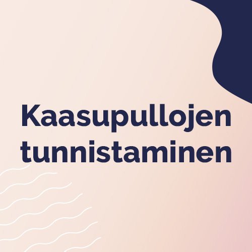 Kaasupullojen tunnistaminen