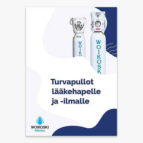 Turvapullot lääkehapelle ja -ilmalle